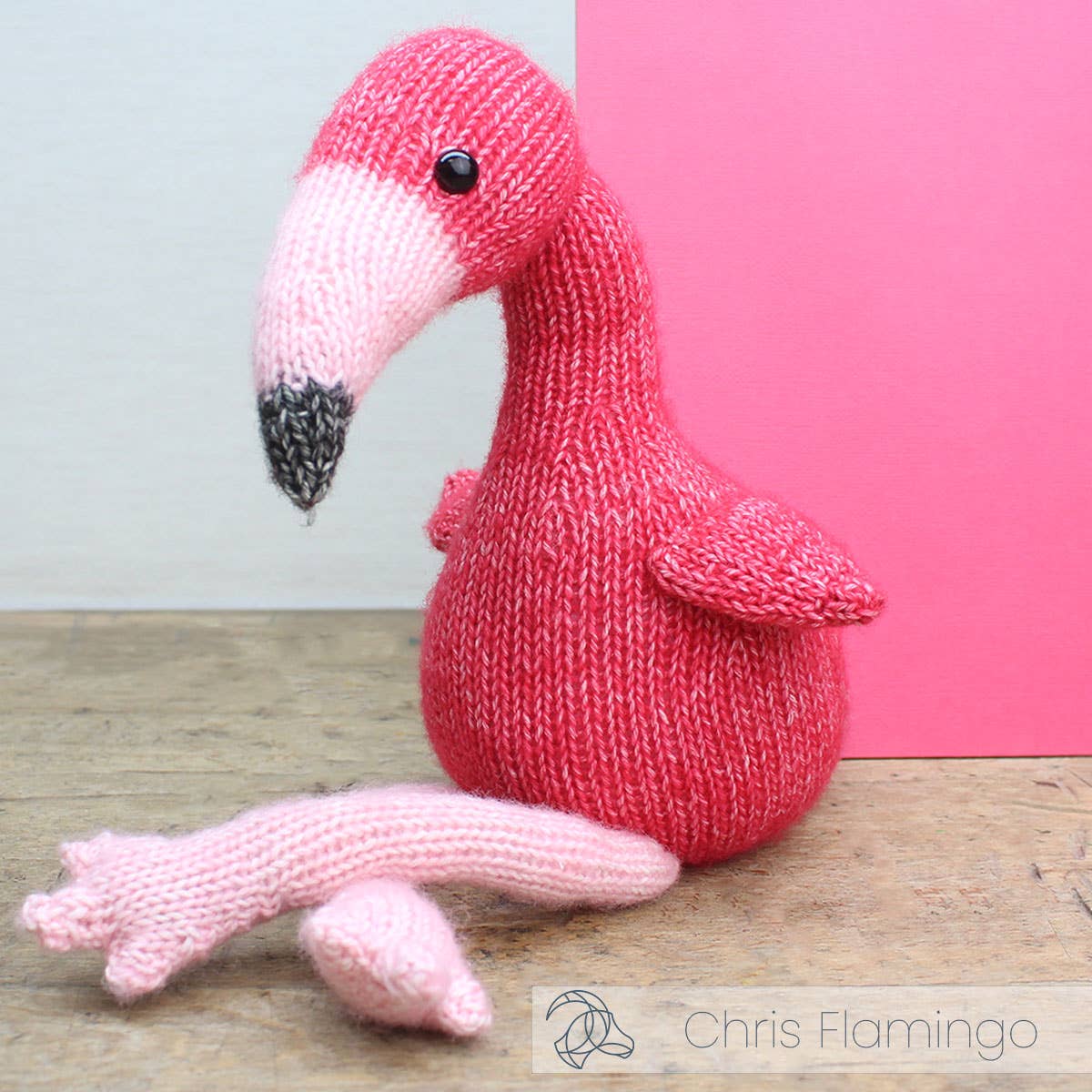Strickset Flamingo Kuscheltier