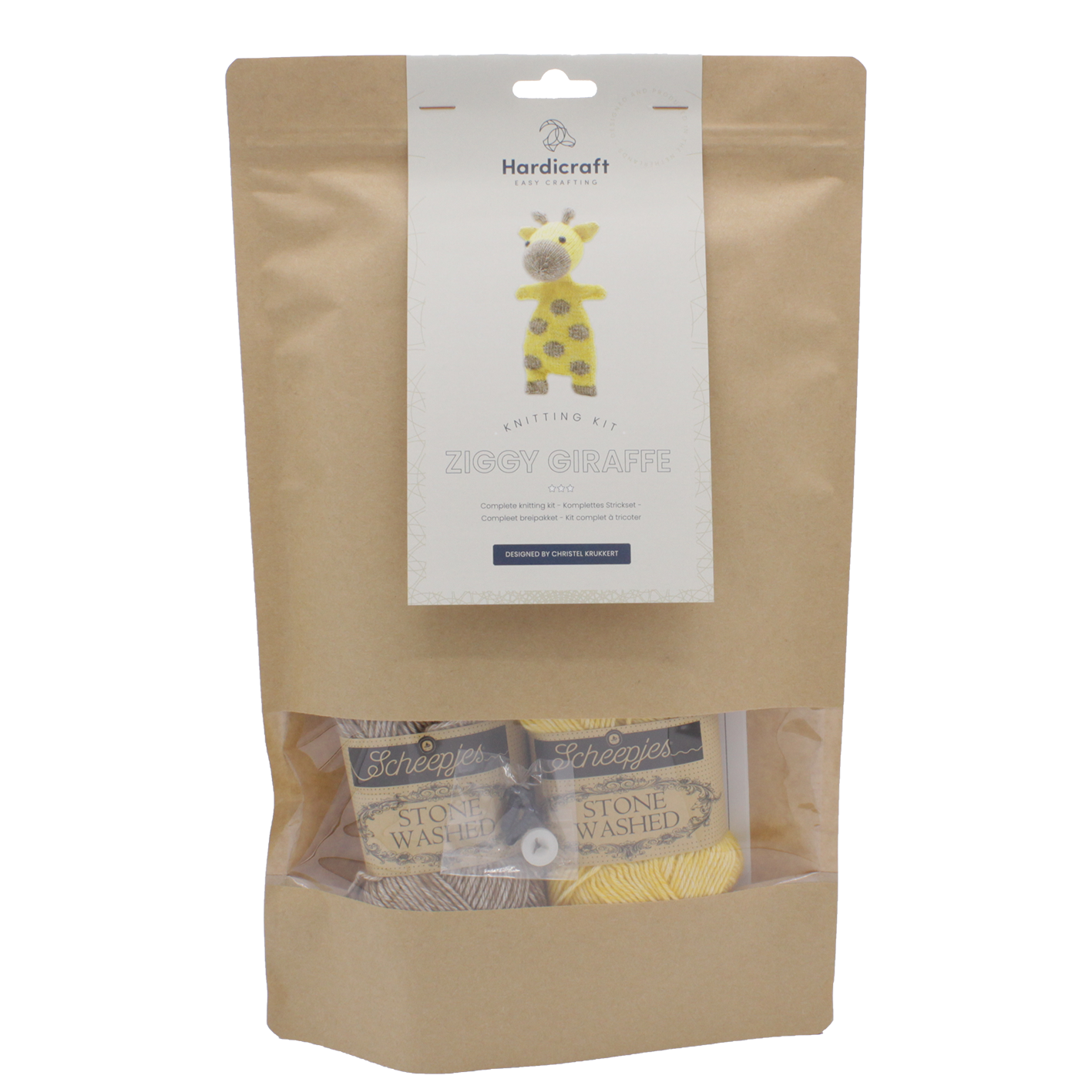 Strickpaket mit Strickanleitung Kuscheltier giraffe