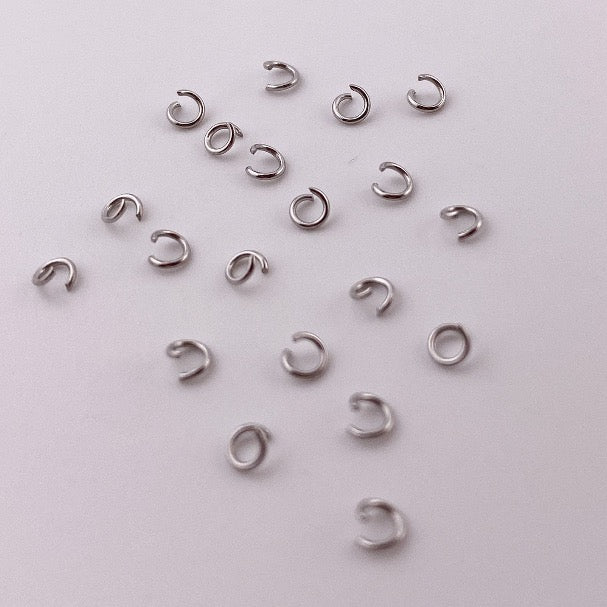 Jump rings stainless steel 3 mm - silver