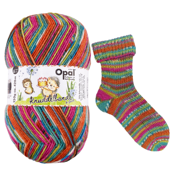 Opal knuddelbande sockenwolle 6 fach Partyigel