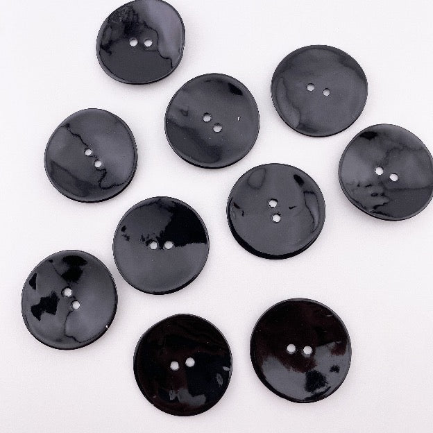 Muschelknopf 31 mm schwarz