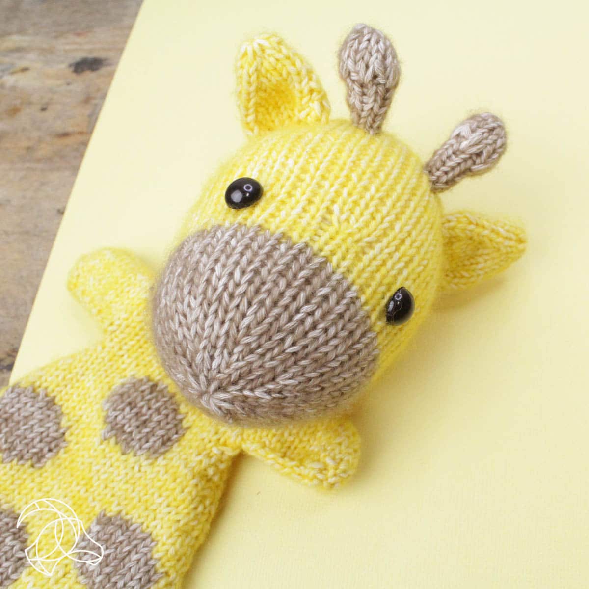 Strickpaket mit Strickanleitung Kuscheltier giraffe