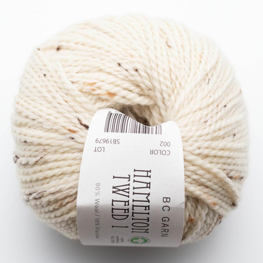 BC Garn Hamelton Tweed Naturweiß